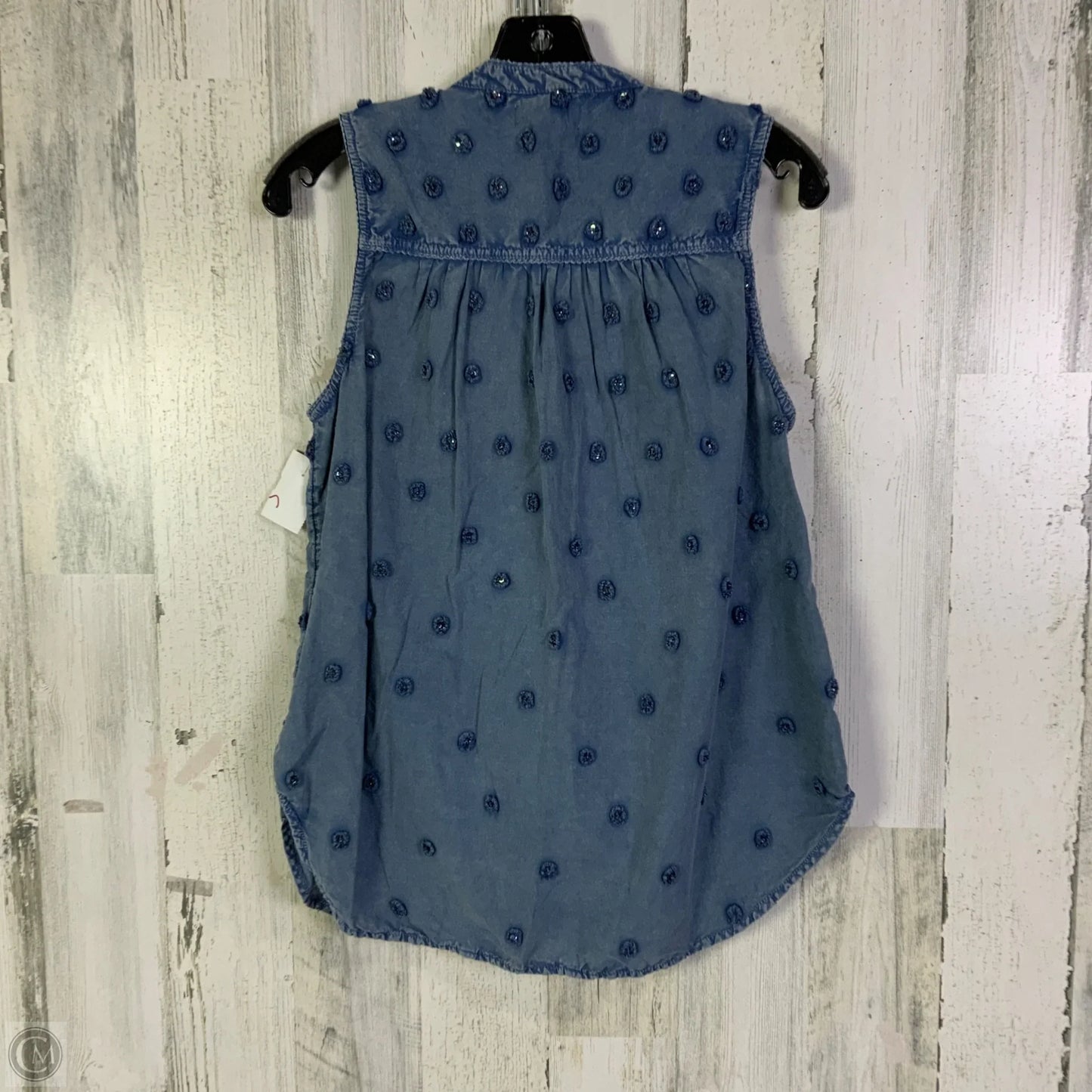 Top Sleeveless By Pilcro In Blue Denim, Size: M