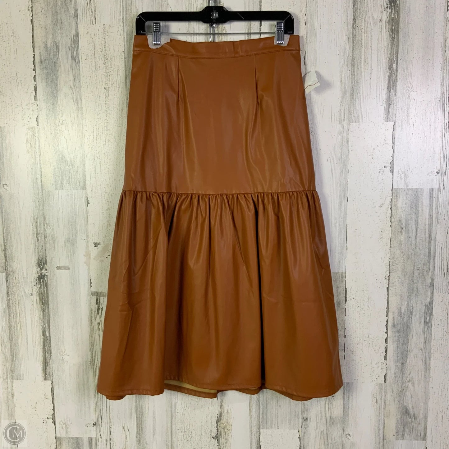 Skirt Midi By Who What Wear In Brown, Size: 8