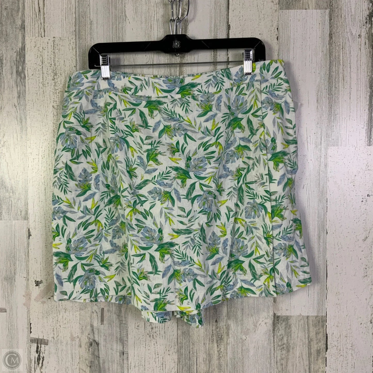 Shorts By Ellen Tracy In Green & White, Size: 16