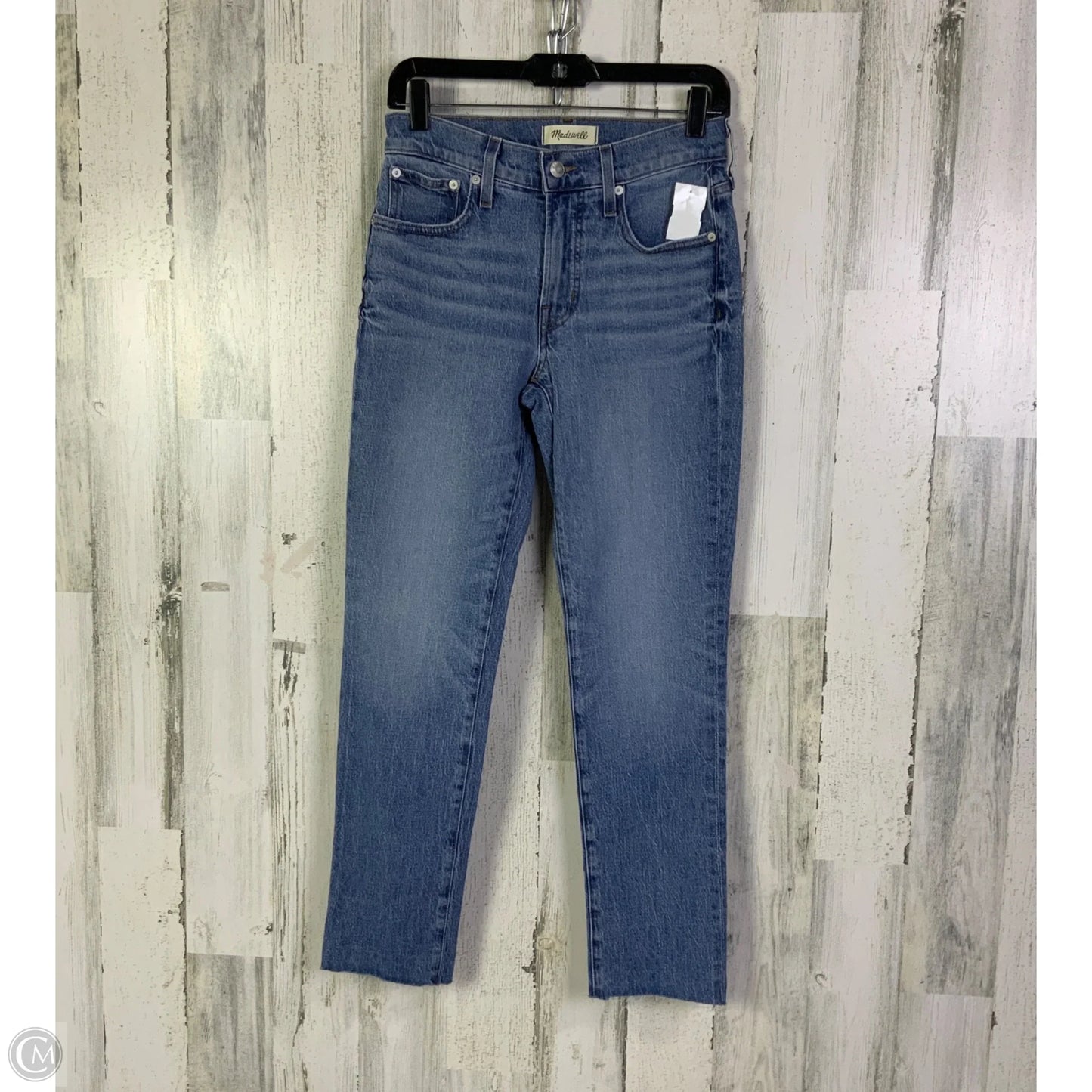 Jeans Straight By Madewell In Blue Denim, Size: 0