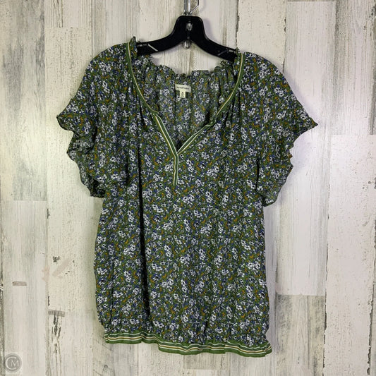 Top Short Sleeve By Max Studio In Green, Size: M