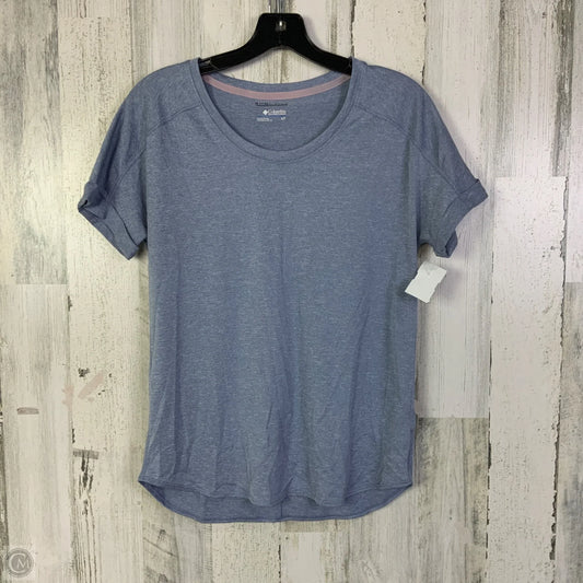 Athletic Top Short Sleeve By Columbia In Blue, Size: S