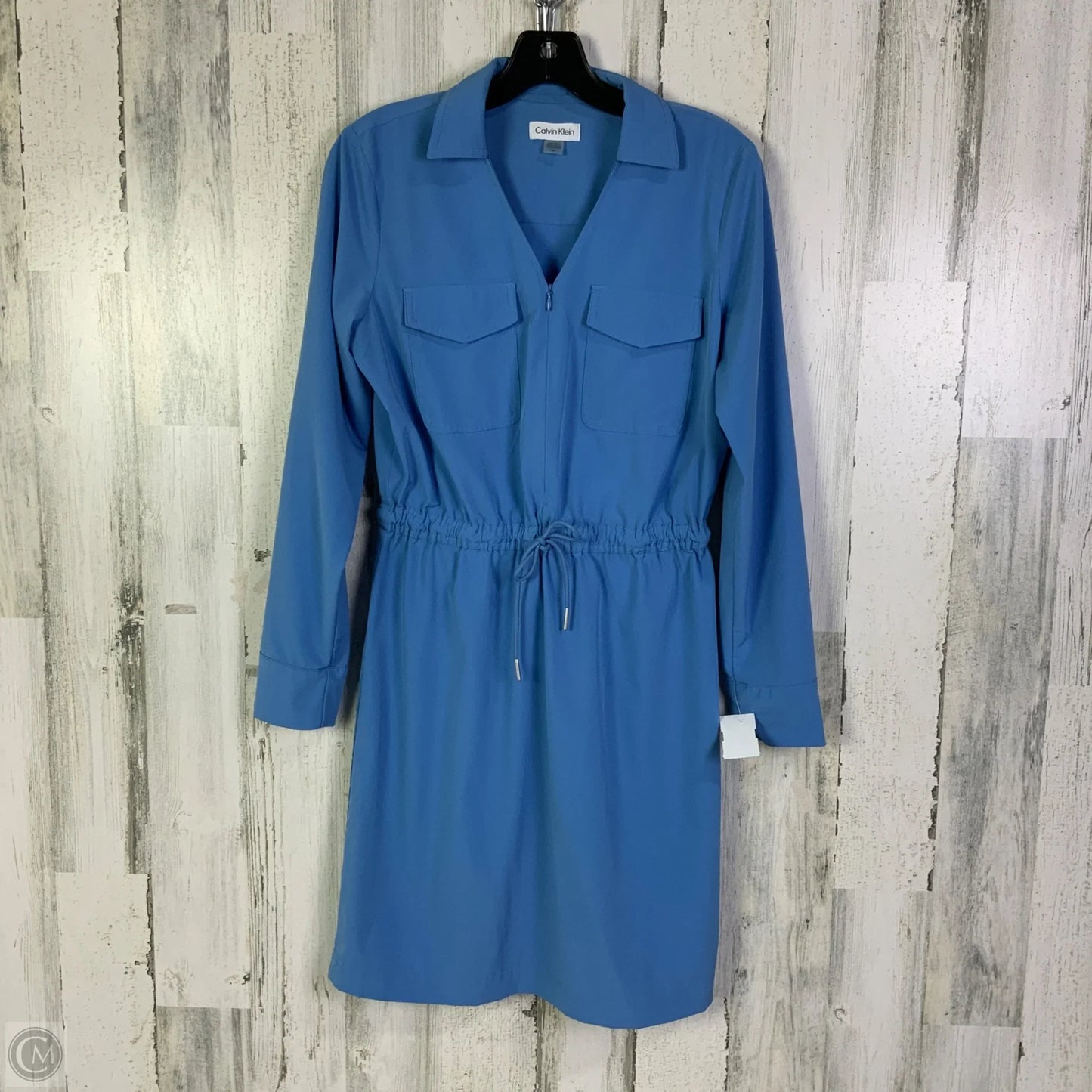 Dress Casual Short By Calvin Klein In Blue, Size: S