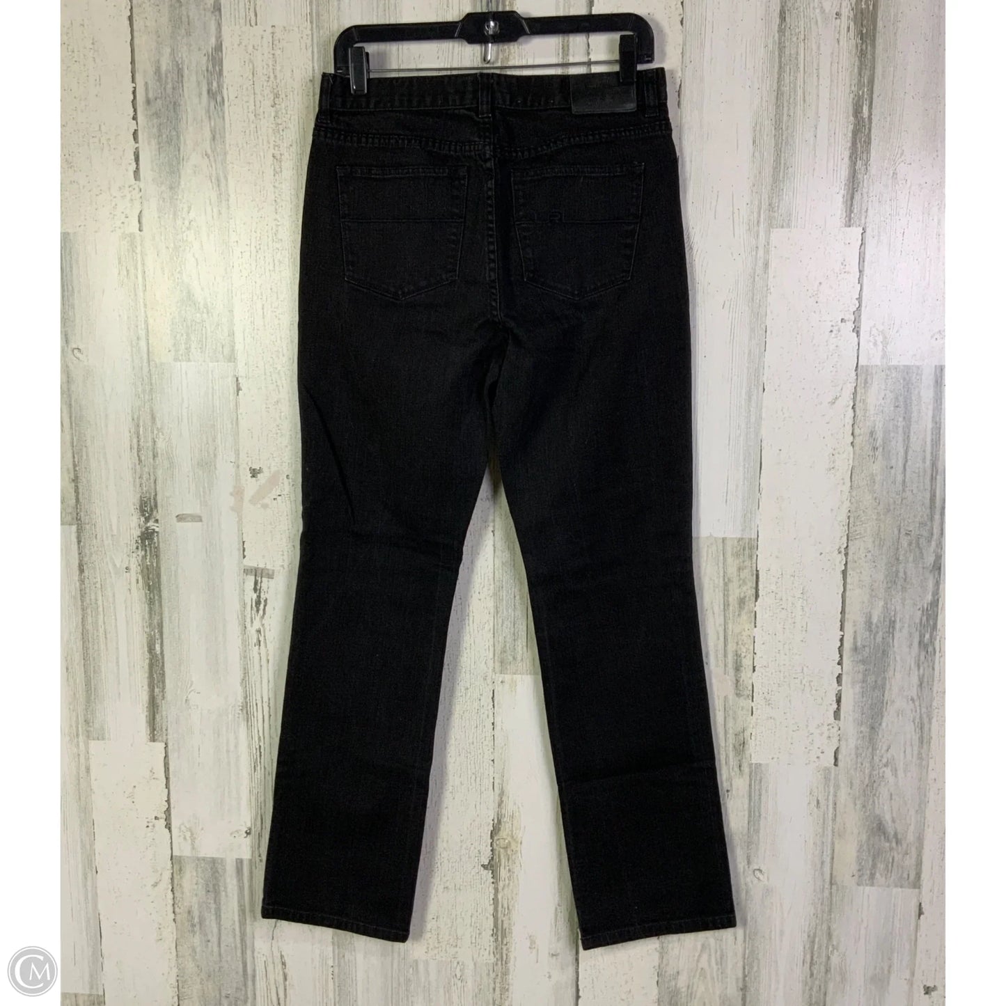 Jeans Straight By Lauren By Ralph Lauren In Black Denim, Size: 6