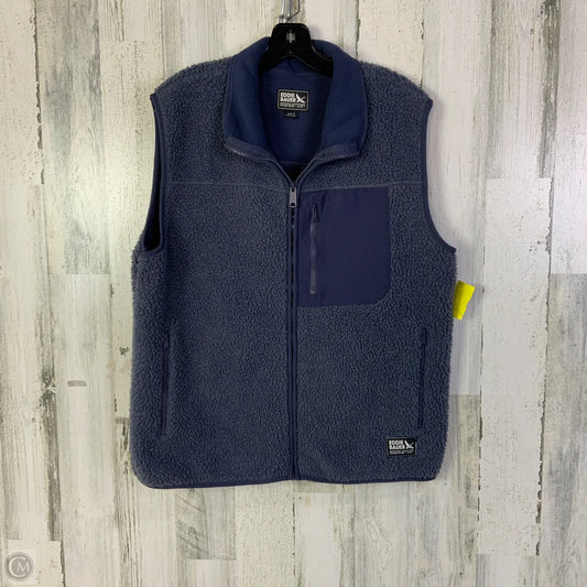 Vest Faux Fur & Sherpa By Eddie Bauer In Blue, Size: L