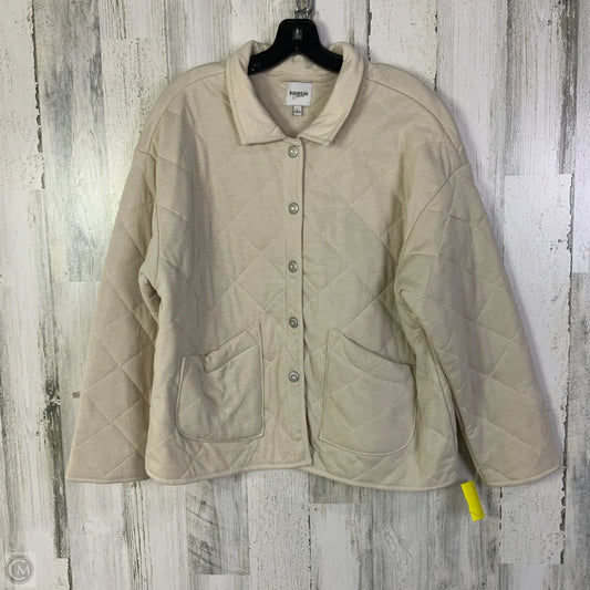 Jacket Shirt By Kensie In Cream, Size: L