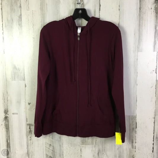 Athletic Jacket By Clothes Mentor In Maroon, Size: M