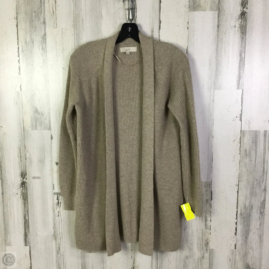 Sweater Cardigan By Loft In Tan, Size: S