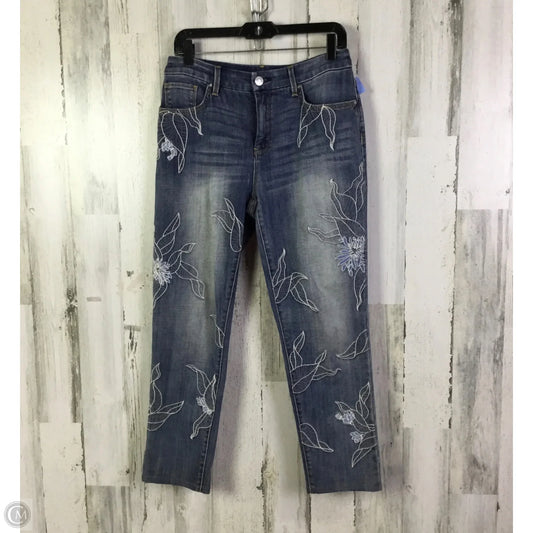Jeans Cropped By Chicos In Blue Denim, Size: 6