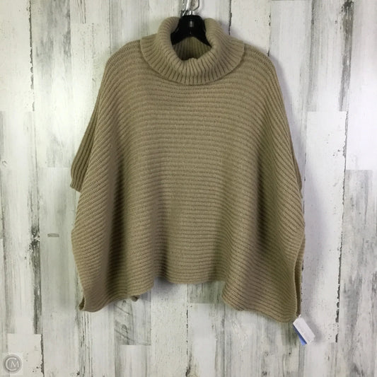 Poncho By Clothes Mentor In Tan, Size: Osfm