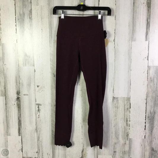 Athletic Leggings Capris By Lululemon In Maroon, Size: 4