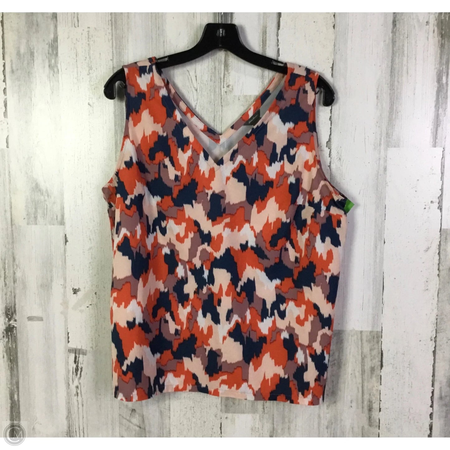Top Sleeveless By Eddie Bauer In Orange & Pink, Size: L