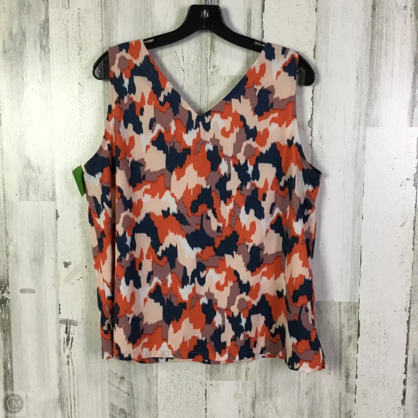 Top Sleeveless By Eddie Bauer In Orange & Pink, Size: L