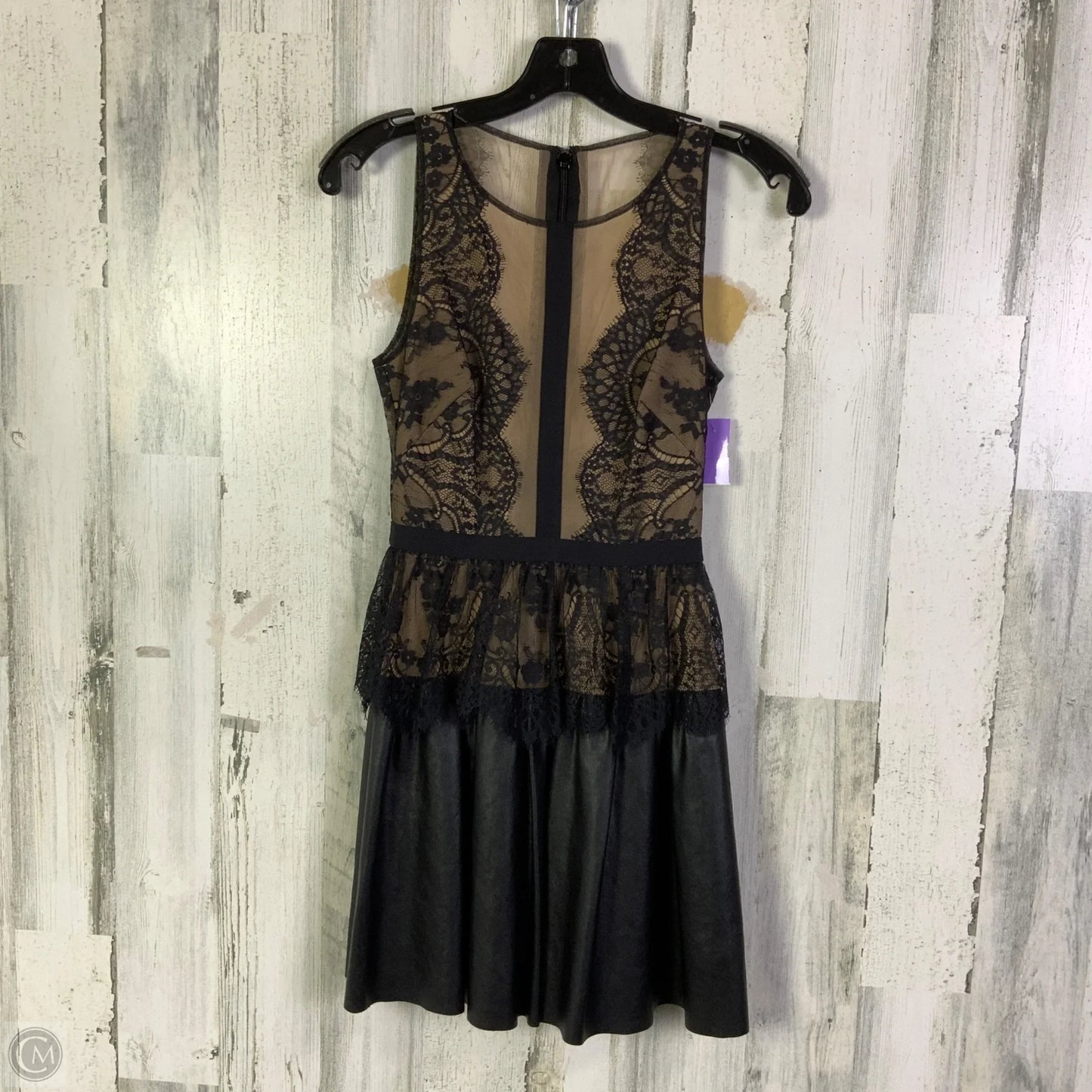 Dress Party Short By Bcbgmaxazria In Black & Tan, Size: Xs