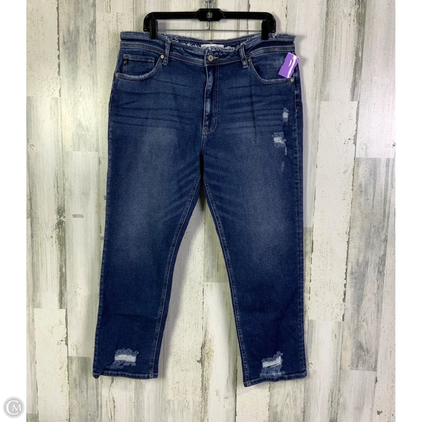 Jeans Straight By Kancan In Blue Denim, Size: 14