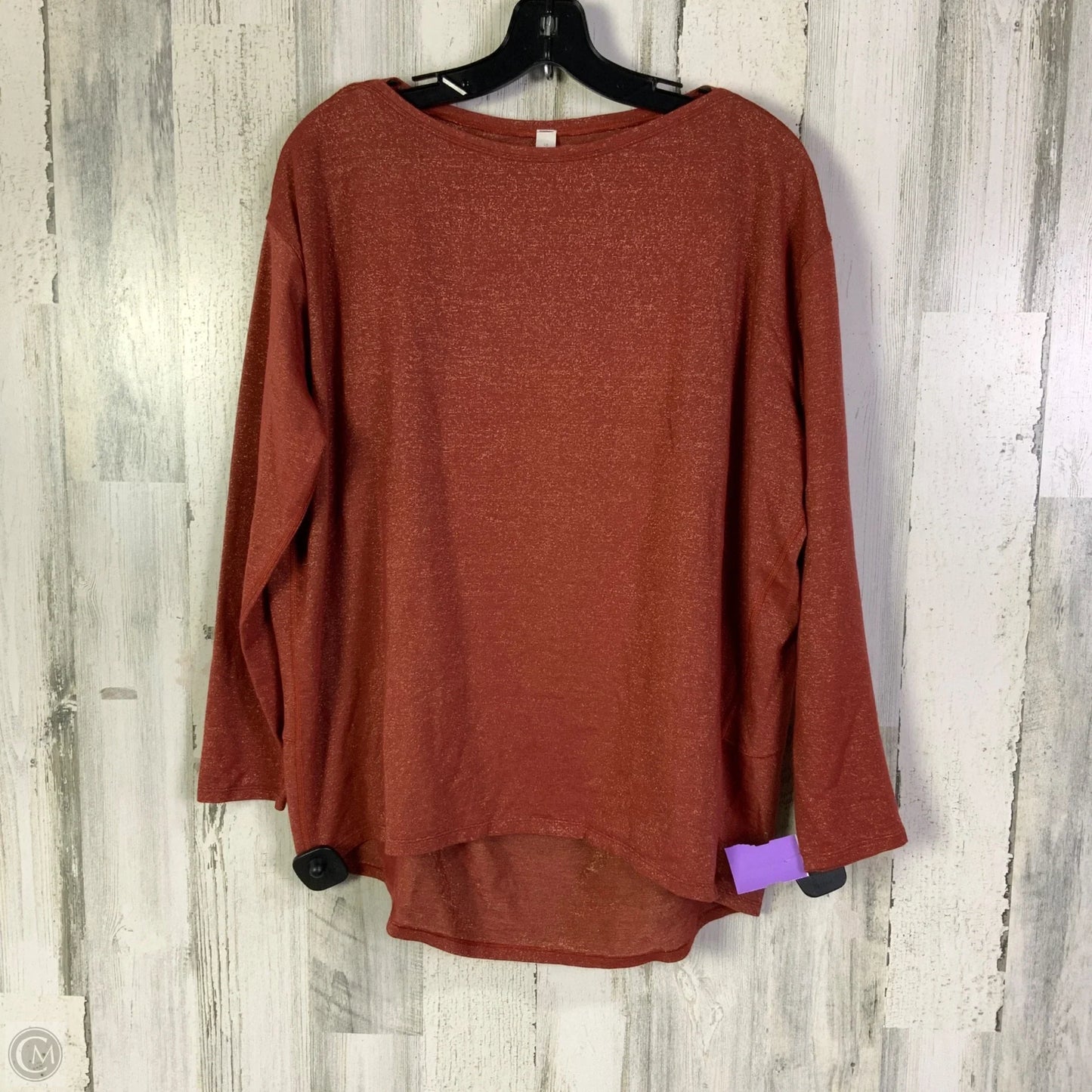 Athletic Top Long Sleeve Crewneck By Lululemon In Red, Size: 10
