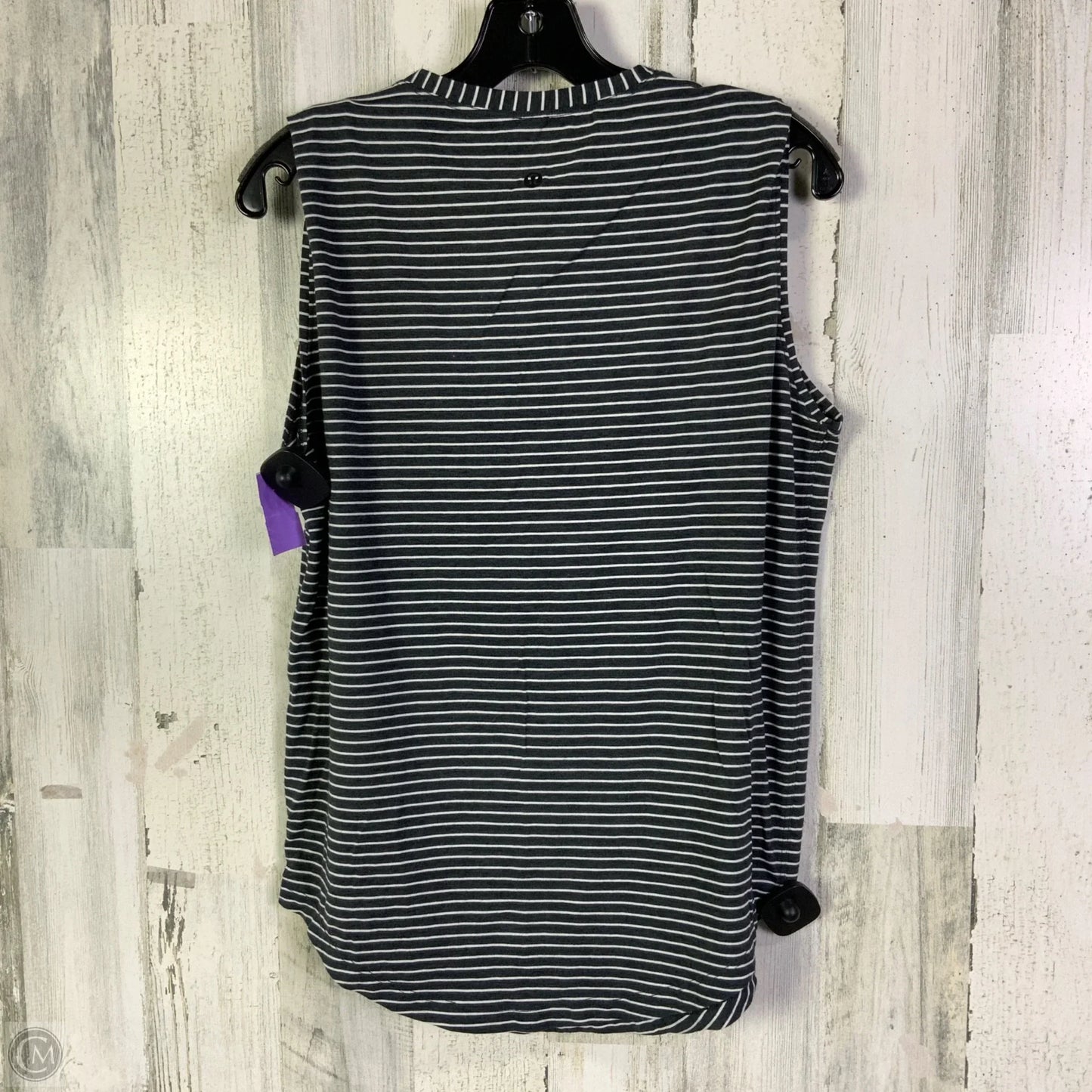 Athletic Tank Top By Lululemon In Grey & White, Size: M