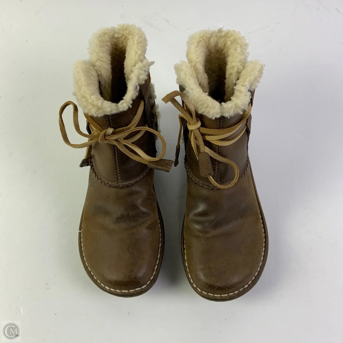 Boots Designer By Ugg In Brown, Size: 7