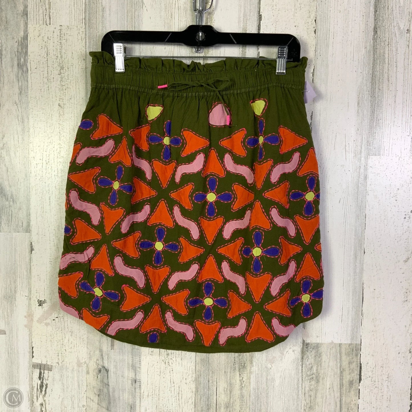 Skirt Mini & Short By Maeve In Green & Orange, Size: 8