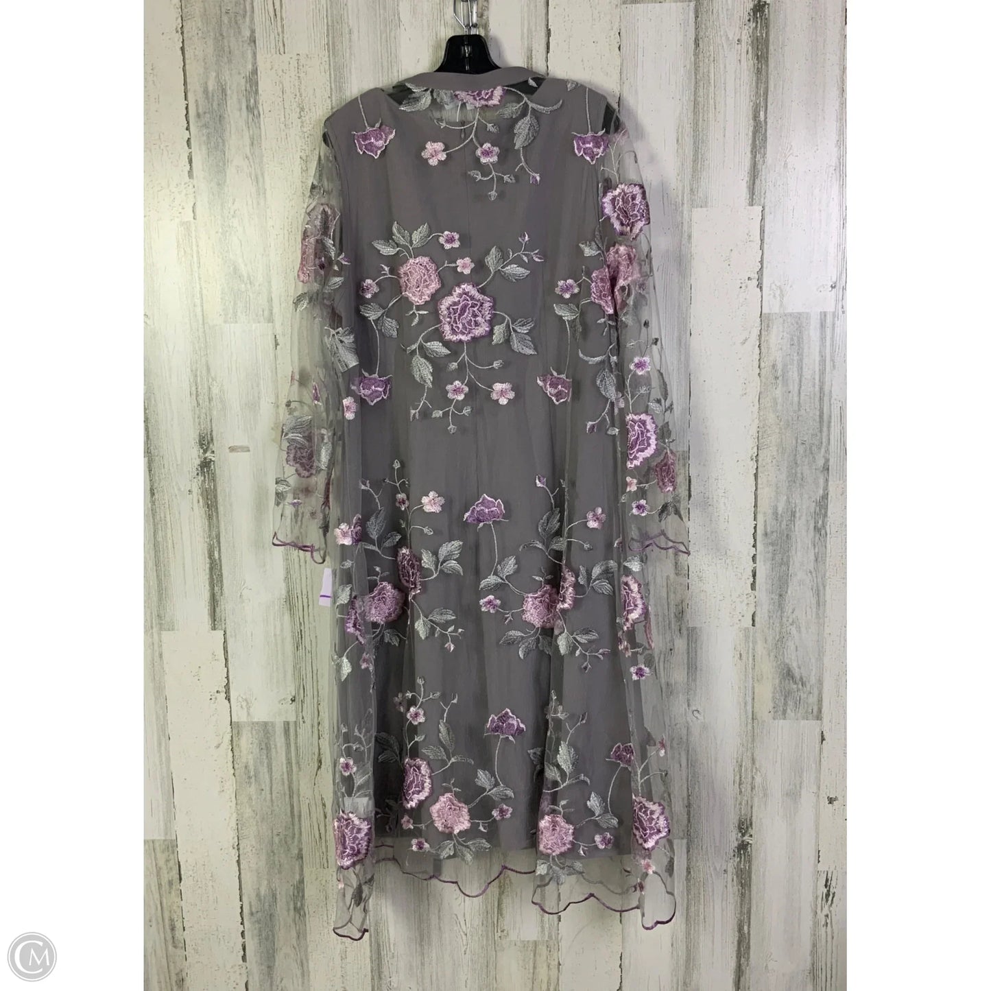 Dress Set 2pc By Clothes Mentor In Grey & Purple, Size: Xxl