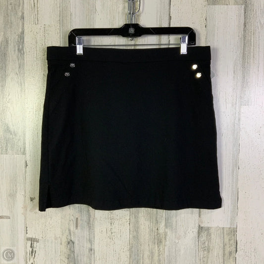 Skort By Rafaella In Black, Size: 12