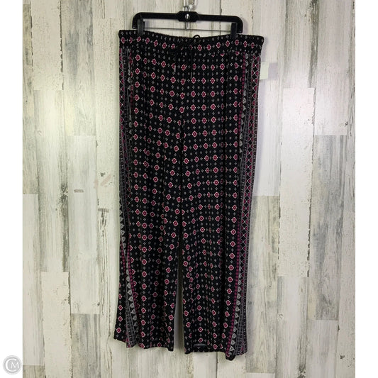 Pants Wide Leg By Lane Bryant In Black & Pink, Size: 18