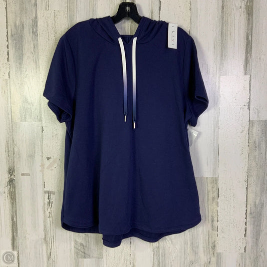 Athletic Top Short Sleeve By Livi Active In Blue, Size: L