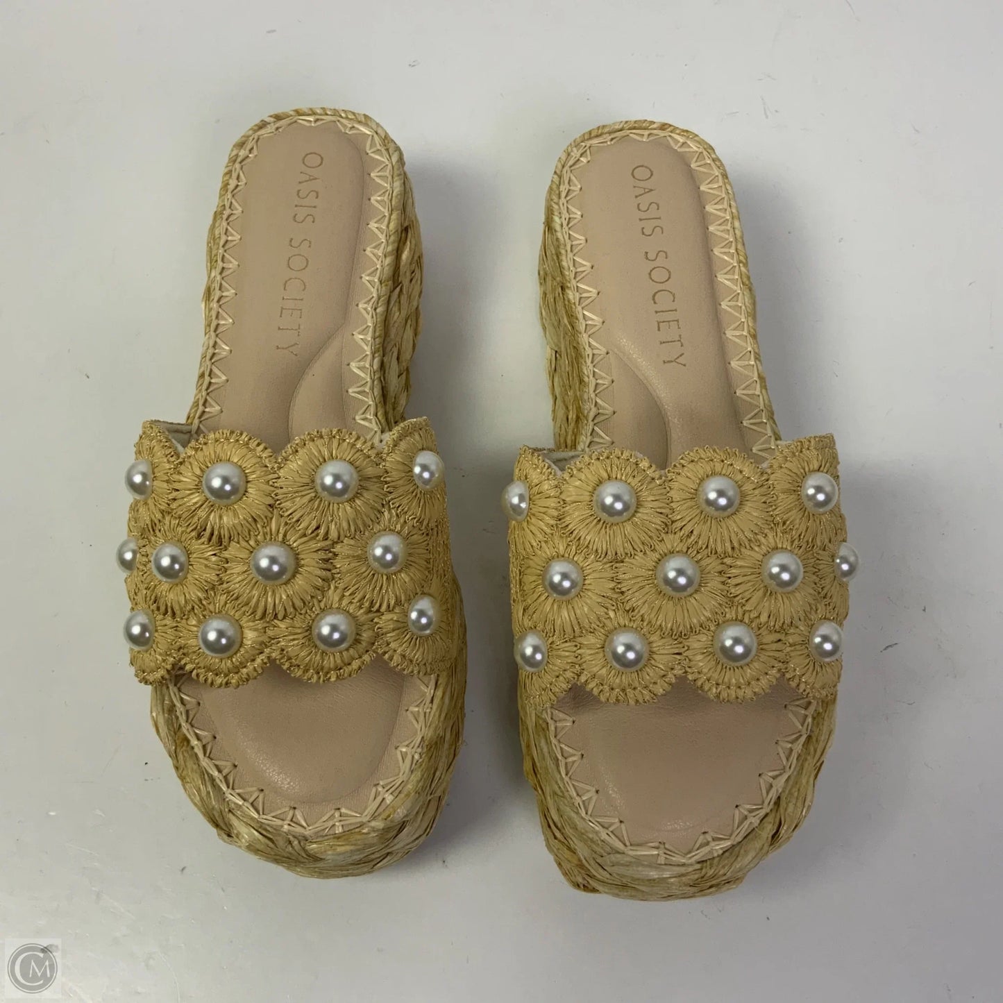 Sandals Heels Platform By Oasis Society In Tan, Size: 8