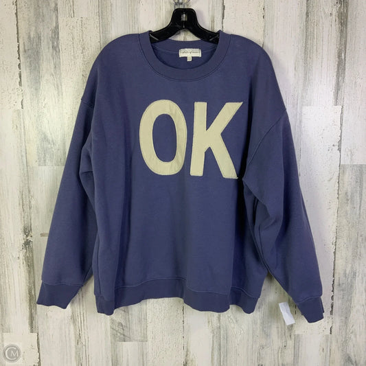 Sweatshirt Crewneck By State Of Mine In Blue, Size: Xxl