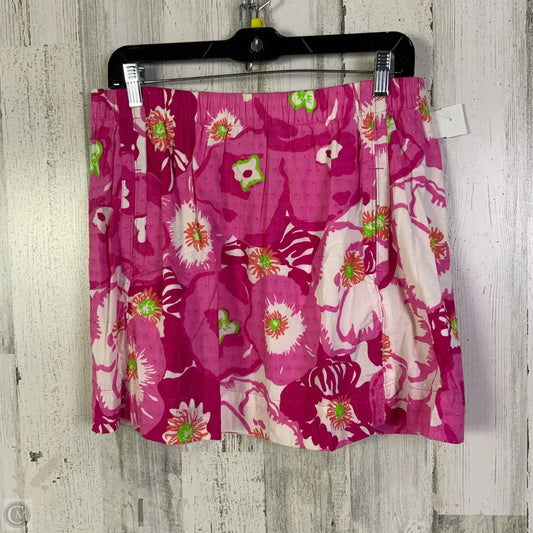 Skirt Designer By Lilly Pulitzer In Pink & White, Size: 0