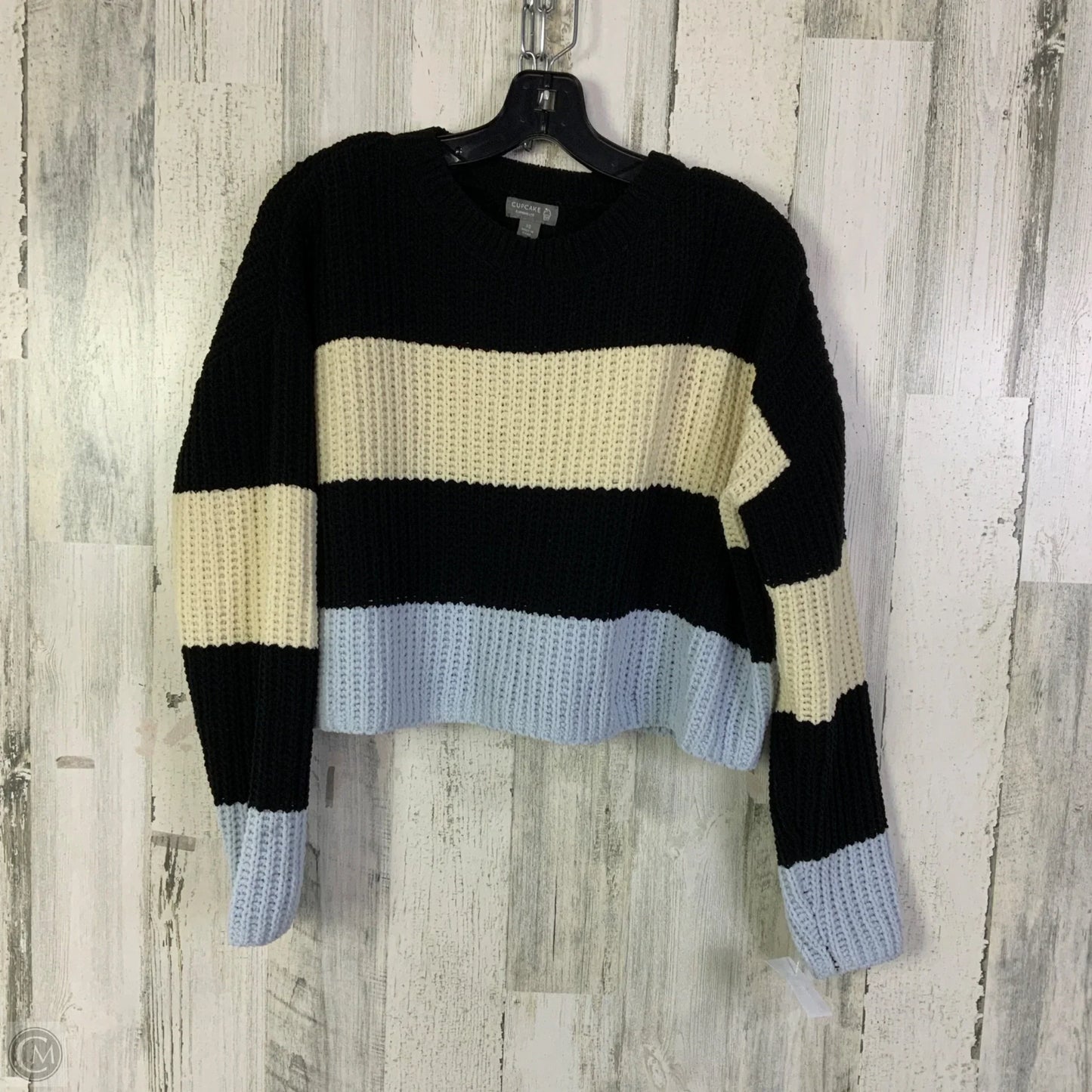 Sweater By Clothes Mentor In Black & Cream, Size: Xs