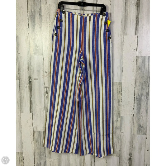 Pants Wide Leg By Boden In Blue & White, Size: 12l