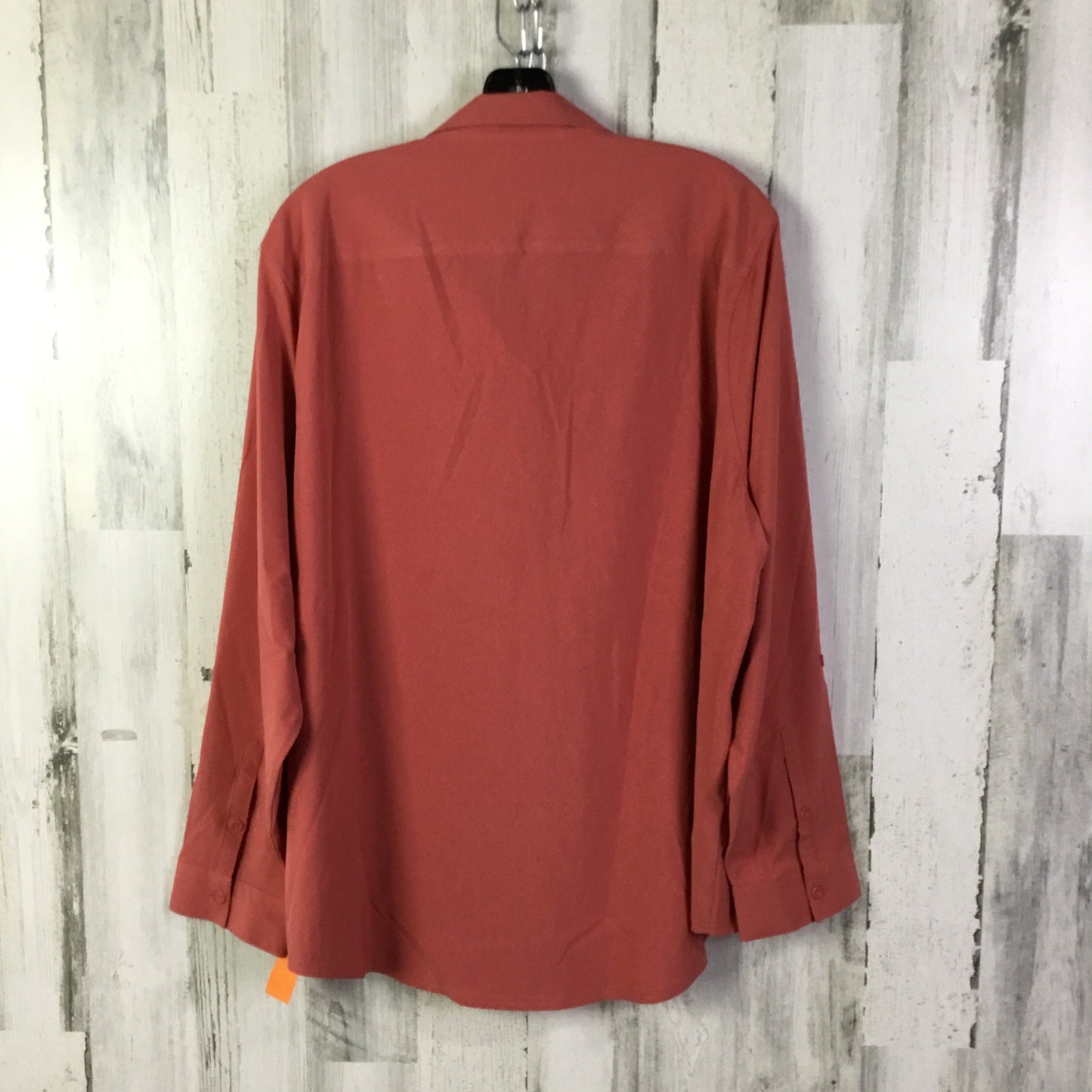 Athletic Top Long Sleeve Collar By Eddie Bauer In Red, Size: Xxl