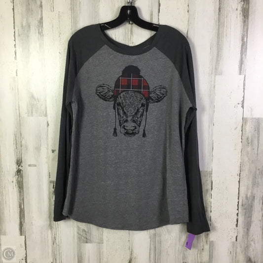 Pajamas 2pc By Cmf In Grey & Red, Size: 2x