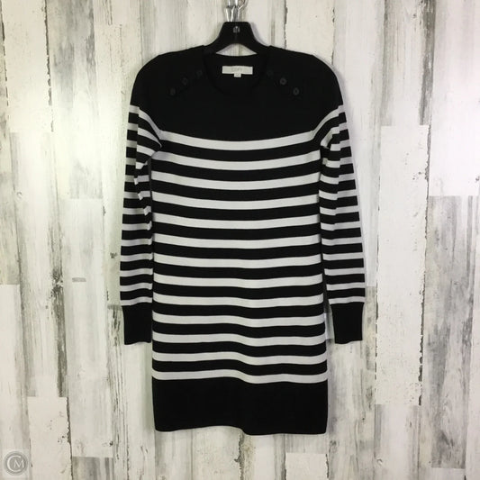 Dress Sweater By Loft In Black & White, Size: Xs