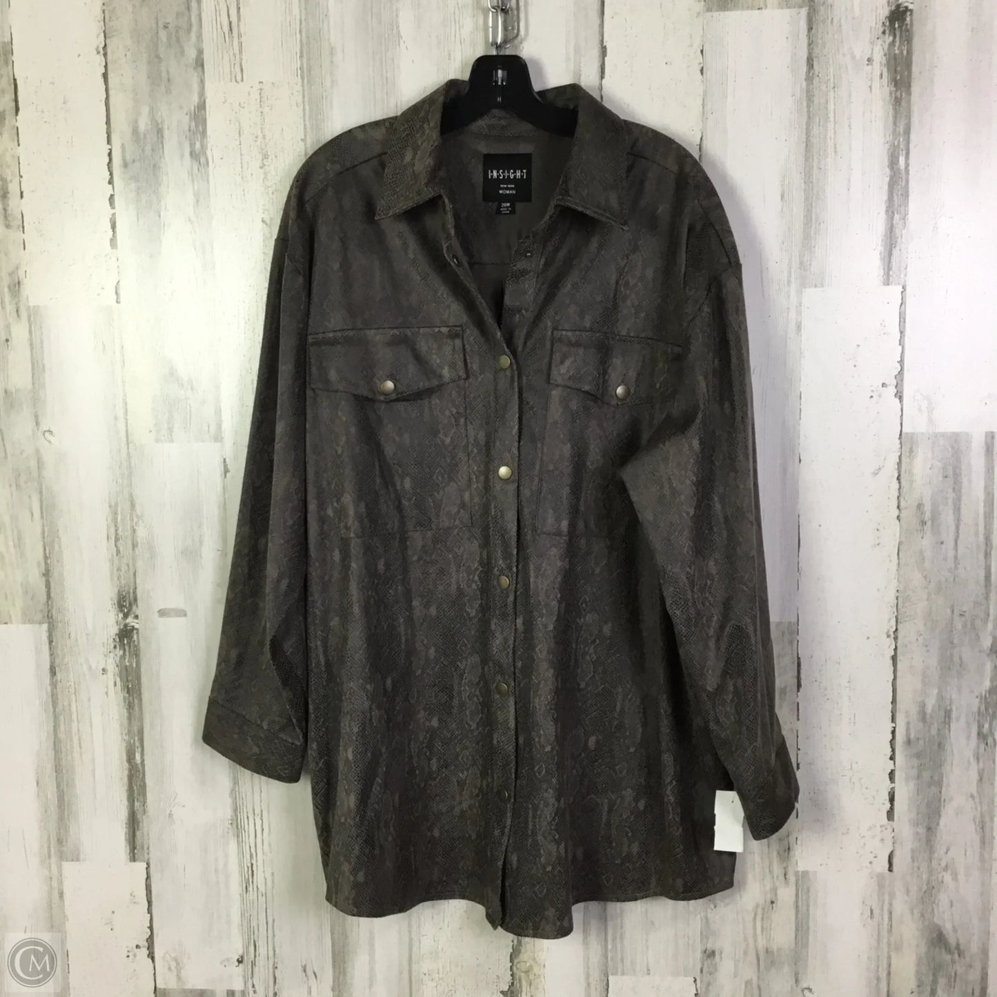 Jacket Other By Clothes Mentor In Brown, Size: 1x