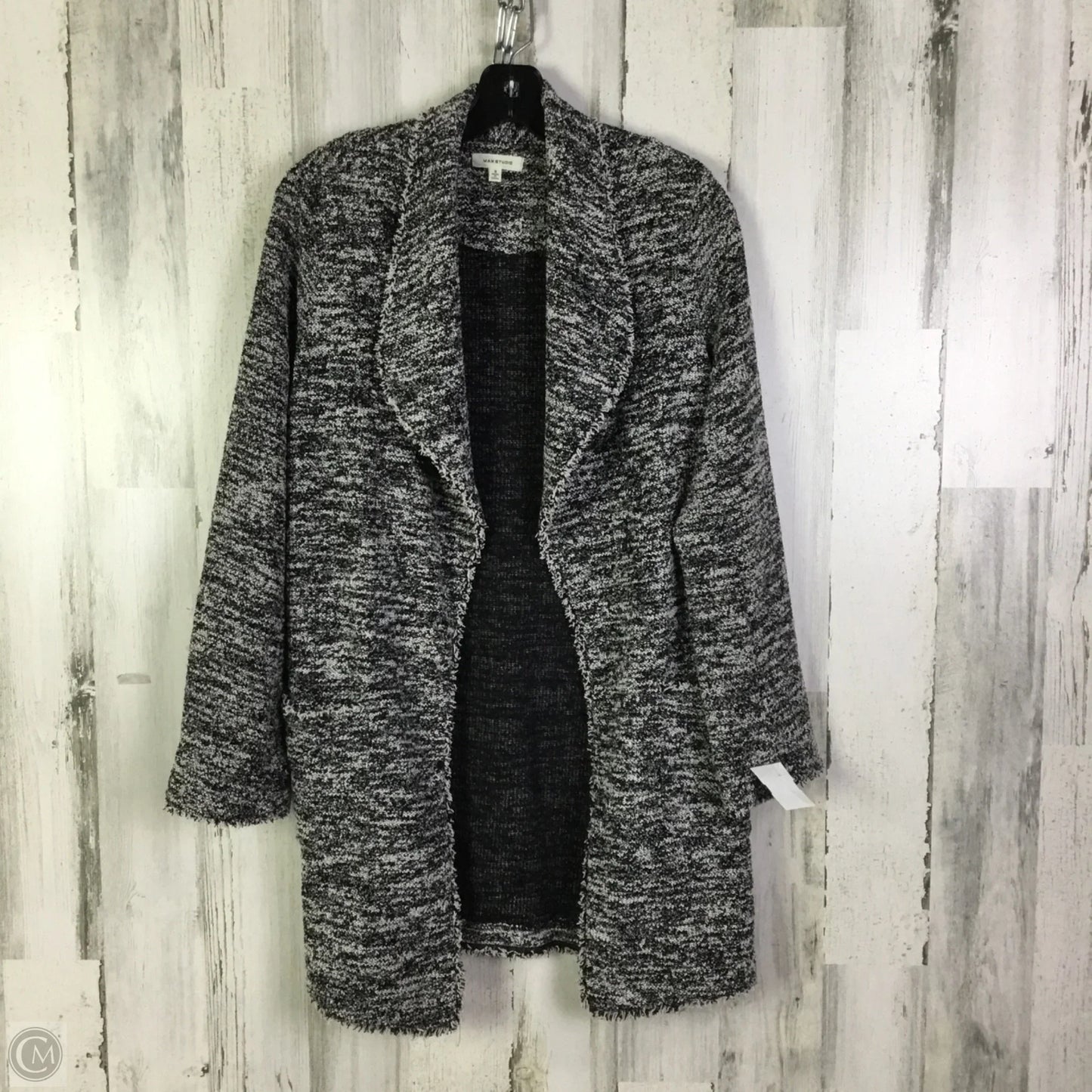 Sweater Cardigan By Max Studio In Black & White, Size: S