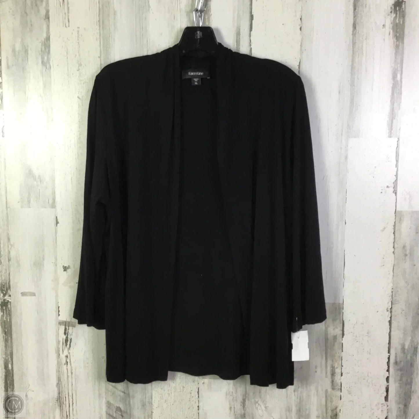 Cardigan By Karen Kane In Black, Size: Xl