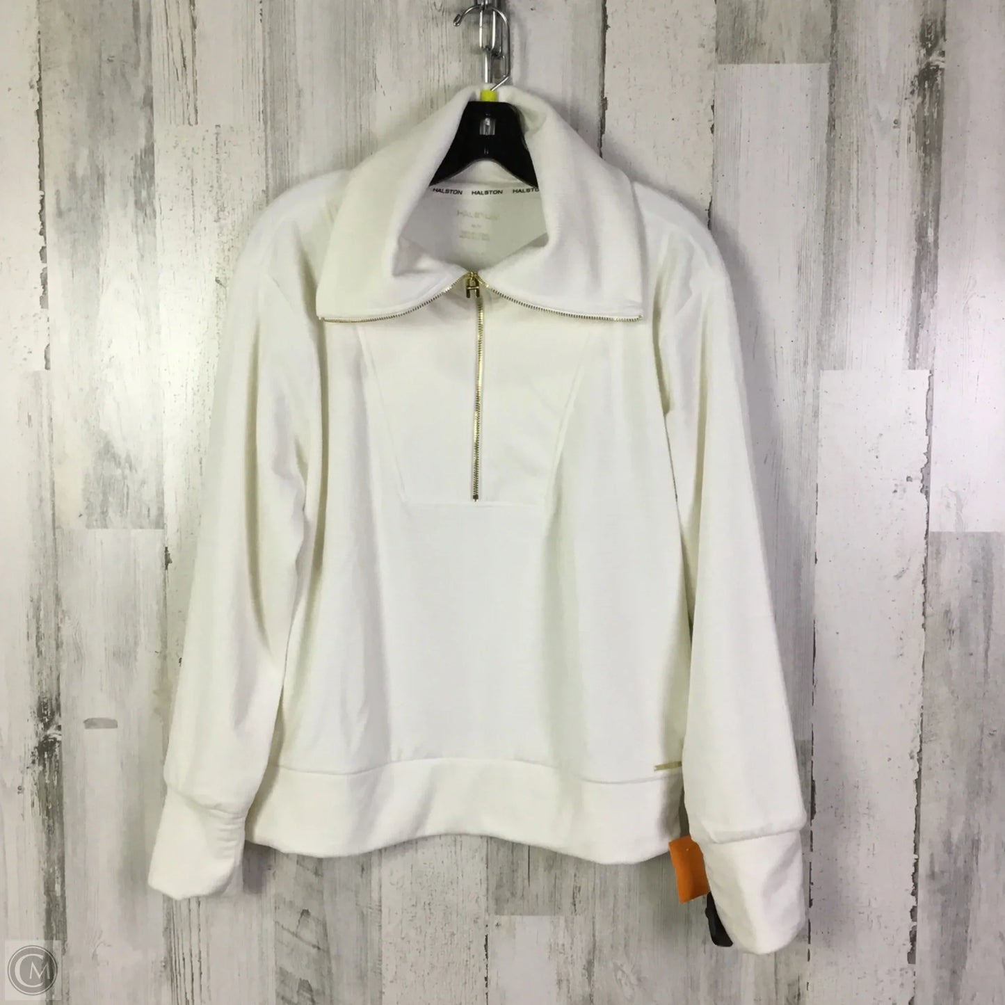 Sweatshirt Designer By Halston In White, Size: M