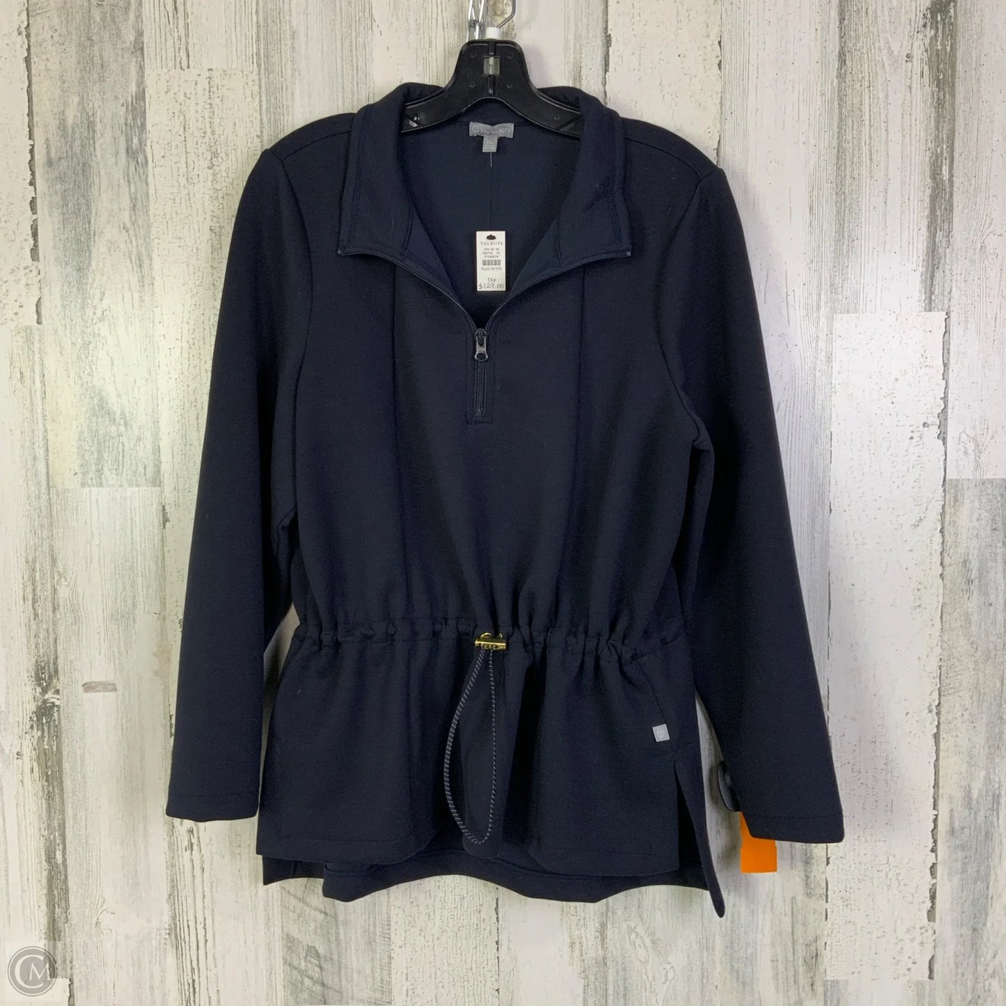 Sweatshirt Collar By Talbots In Navy, Size: 1x