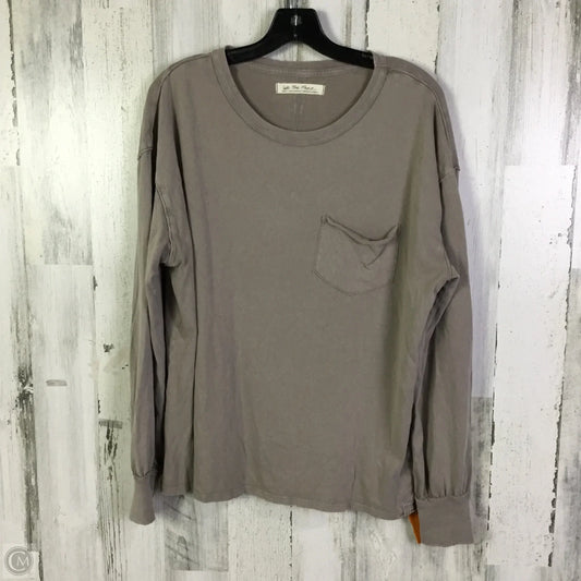 Top Long Sleeve Basic By We The Free In Taupe, Size: S