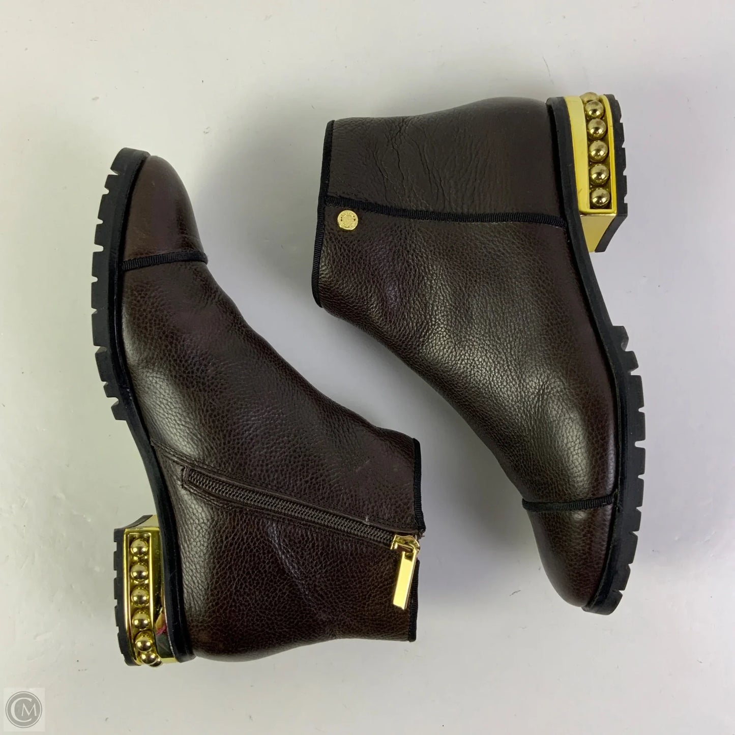 Boots Designer By Karl Lagerfeld In Brown, Size: 7.5
