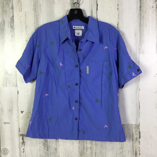Athletic Top Short Sleeve By Columbia In Blue, Size: M