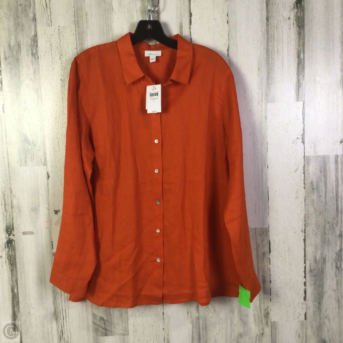 Top Long Sleeve By J. Jill In Orange, Size: L