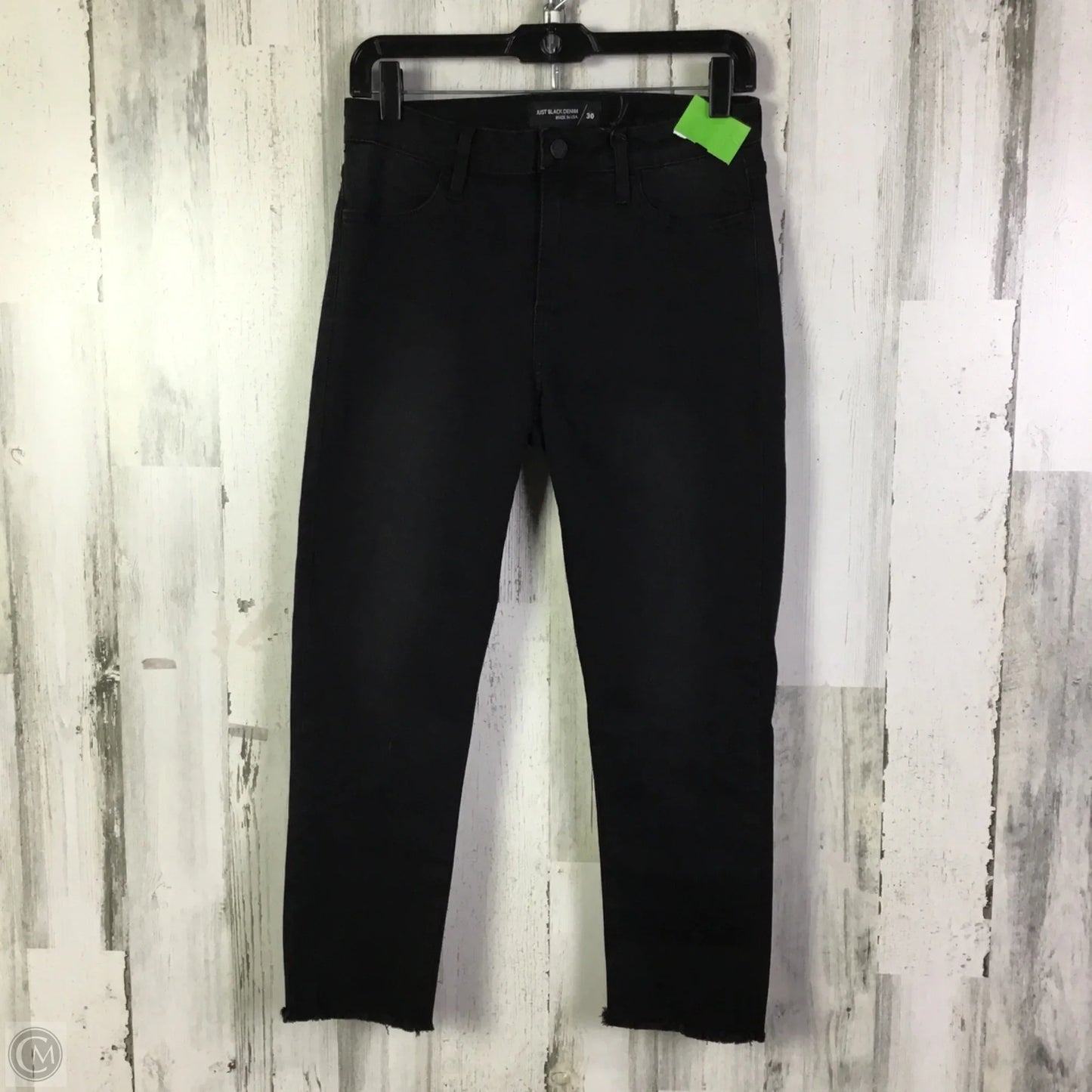 Jeans Skinny By Just Black In Black Denim, Size: 10