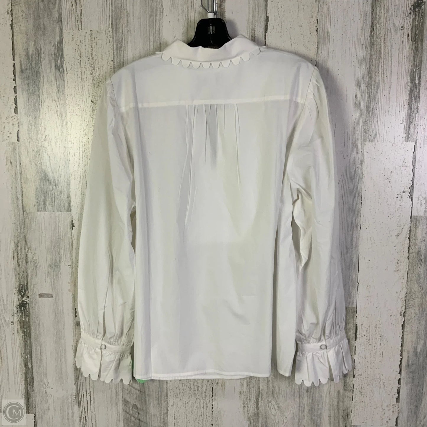 Blouse Long Sleeve By J. Crew In White, Size: Xxl