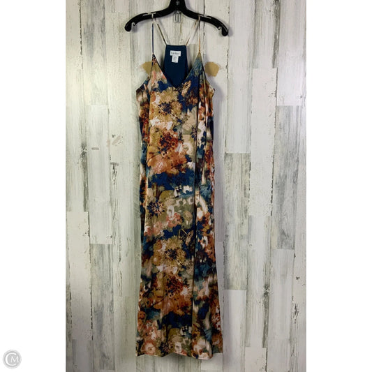Dress Casual Maxi By Nicole Miller In Blue & Orange, Size: Xl