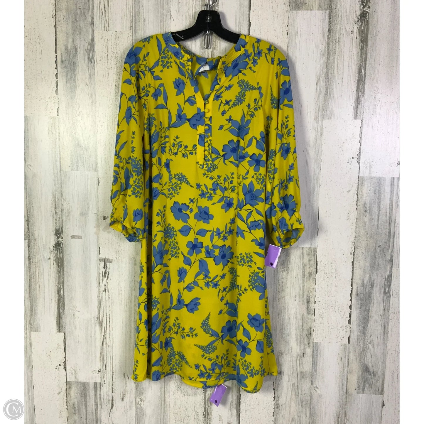 Dress Casual Short By Cabi In Blue & Yellow, Size: S