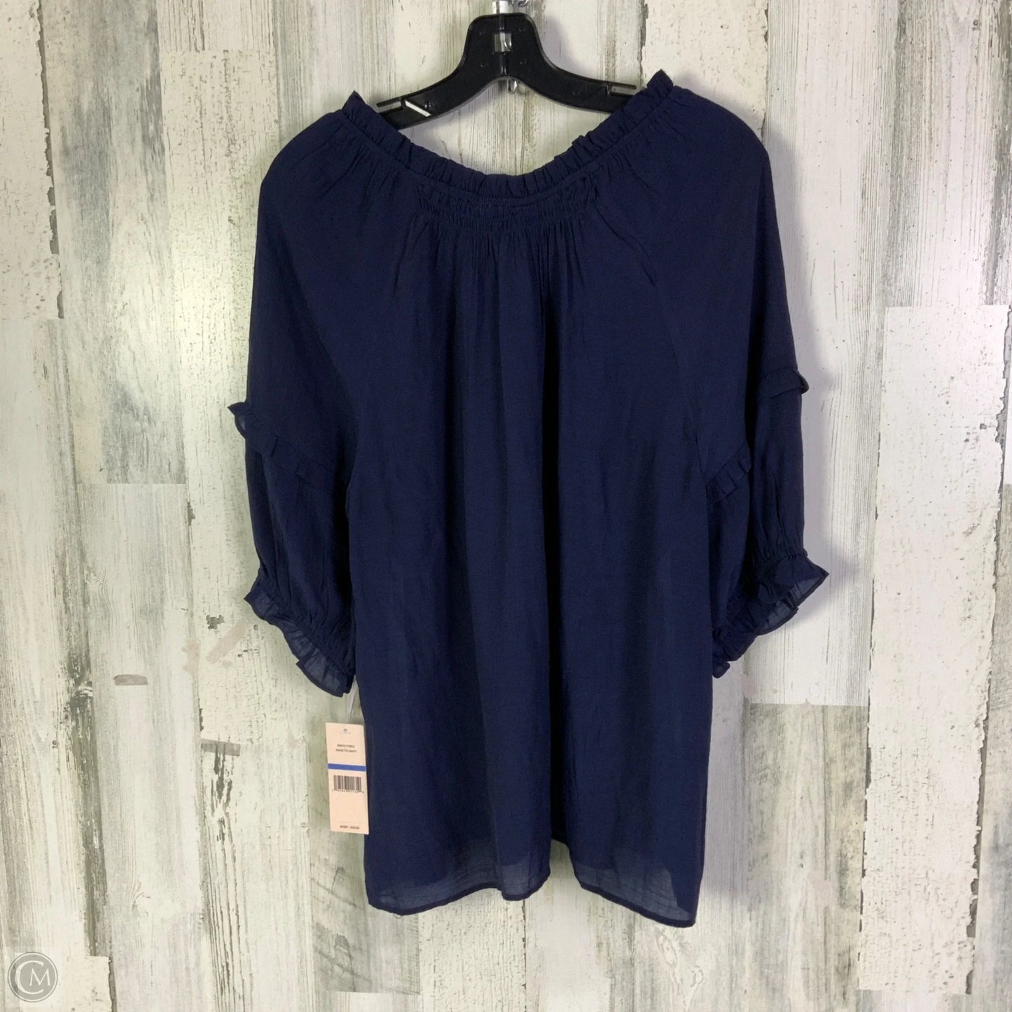 Blouse Short Sleeve By Nanette By Nanette Lepore In Navy, Size: Xl