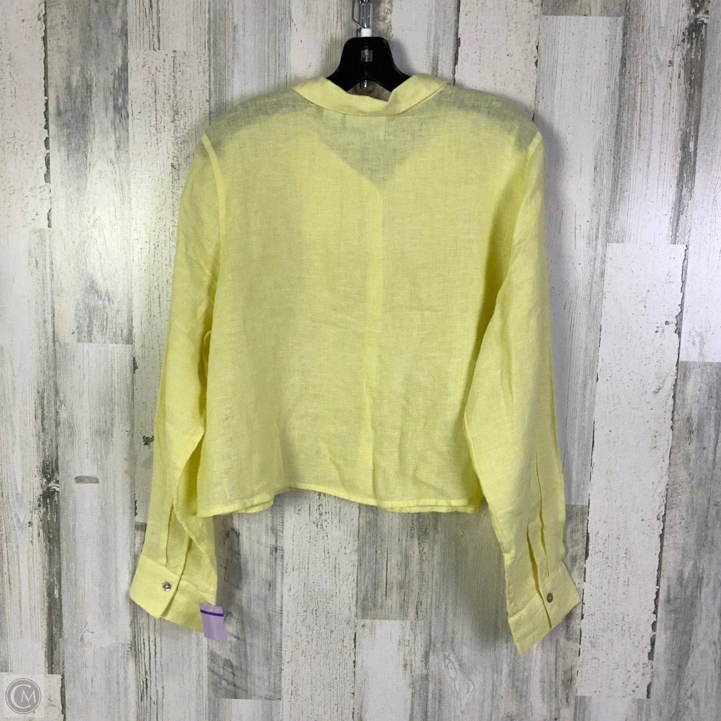 Blouse Long Sleeve By Cynthia Rowley In Yellow, Size: Xl